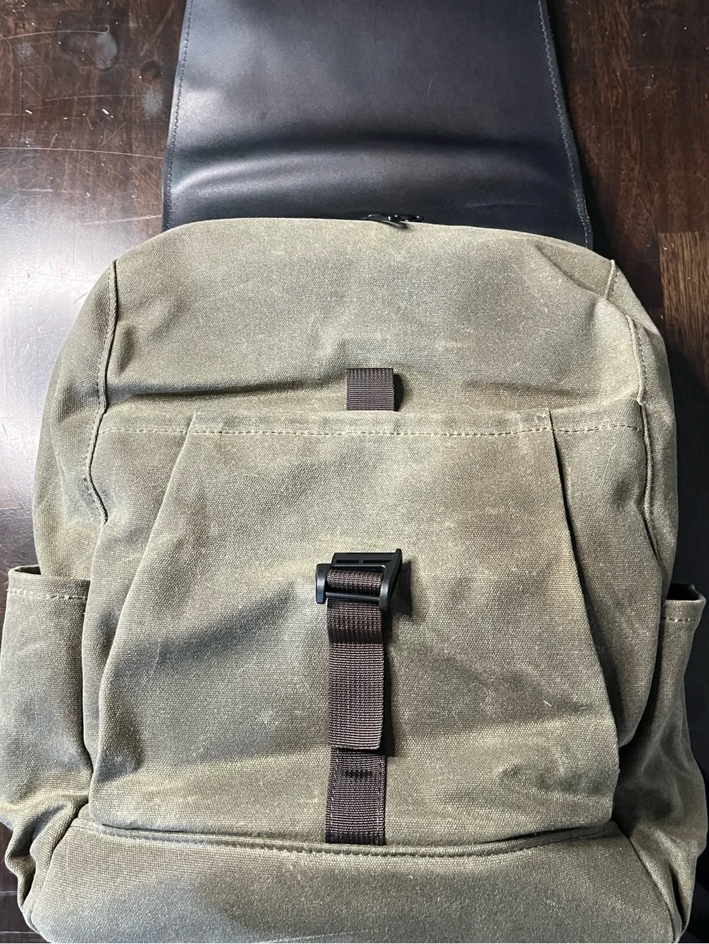 Waterfield Designs (sfbags . com) Miles Laptop Backpack, Leather, Waxed Canvas